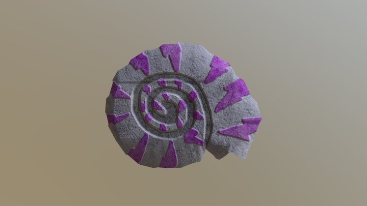 Ammonite Fossil 3D Model