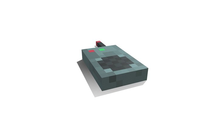 3D Pixel 2 Way Radio 3D Model