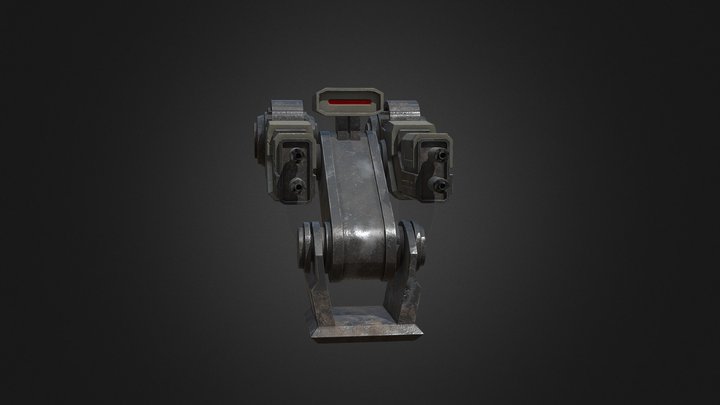 Sci-Fi Turret 3D Model