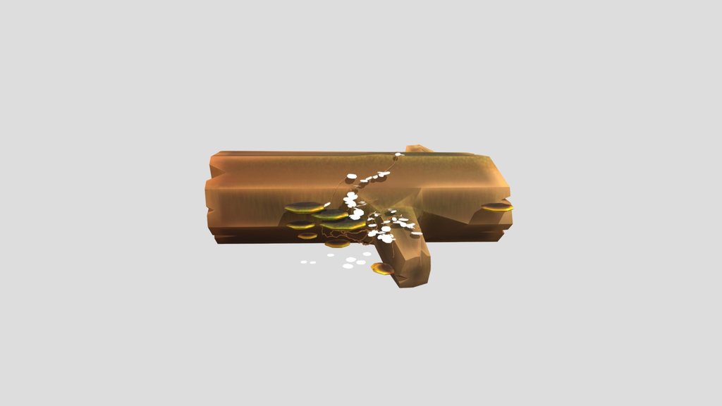 Low Poly Tree Trunk 02