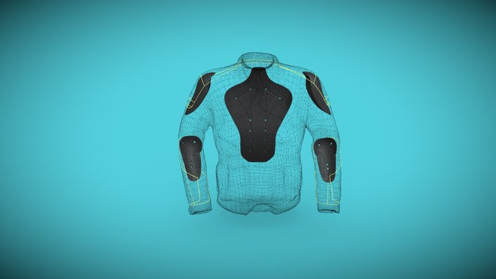 Protectors in Bike Adventure Jacket 3D Model