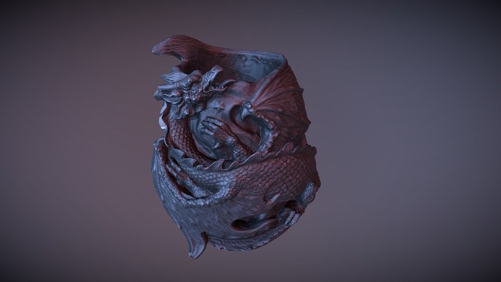 Pot Dragon 3D Model