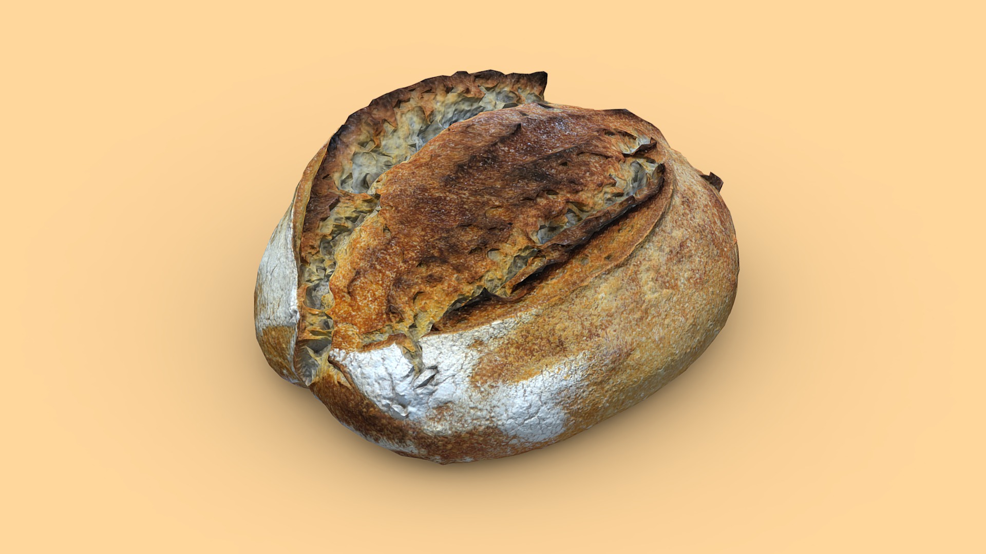 3D model Sourdough Loaf - This is a 3D model of the Sourdough Loaf. The 3D model is about a close-up of a fruit.
