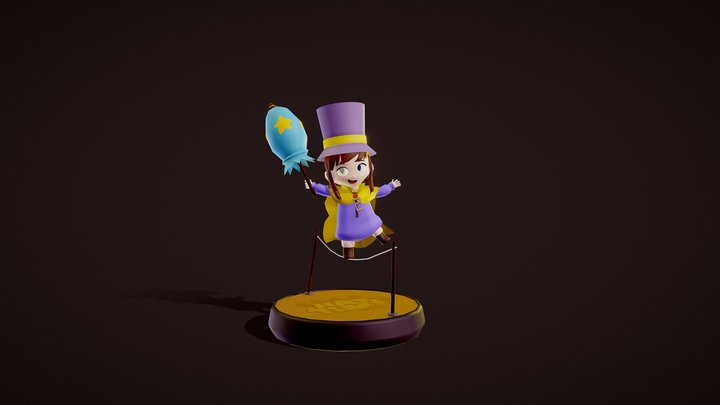 Hat Kid Amiibo (Fan Art) 3D Model