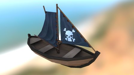 Handpainted Boat 3D Model