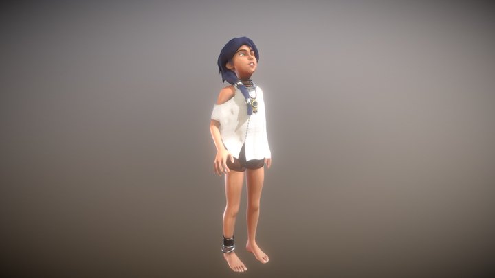 [Villager 01] Village Girl lowpoly 3D model 3D Model