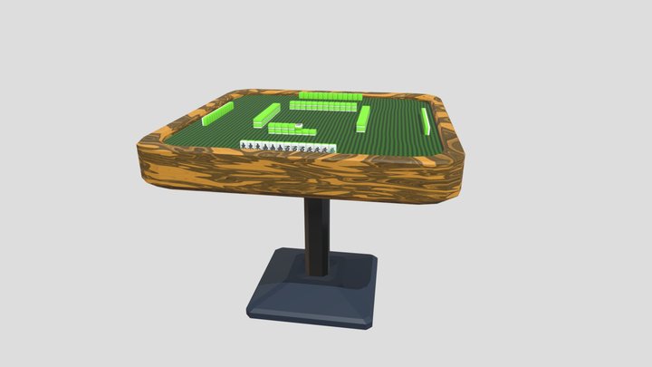 麻將桌 3D Model