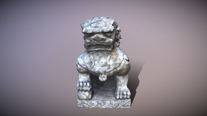 Shanghai Temple Lion 3D Model