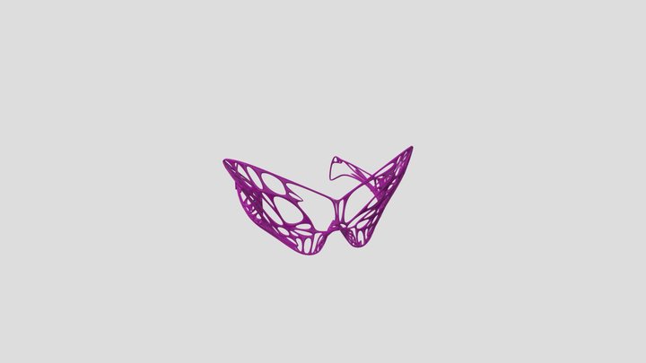 Butterfly hiding glasses 3D Model