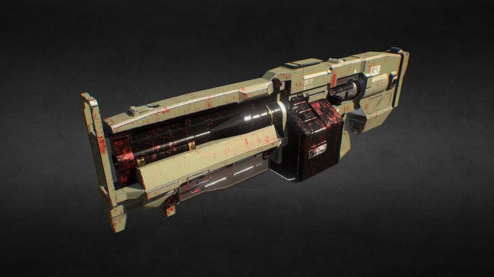 [Fan art] Heavy Assault Rifle from DOOM 3D Model