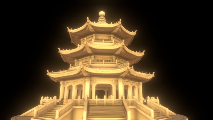 Chinese Temple – Sacred Peak Shrine 3D Model