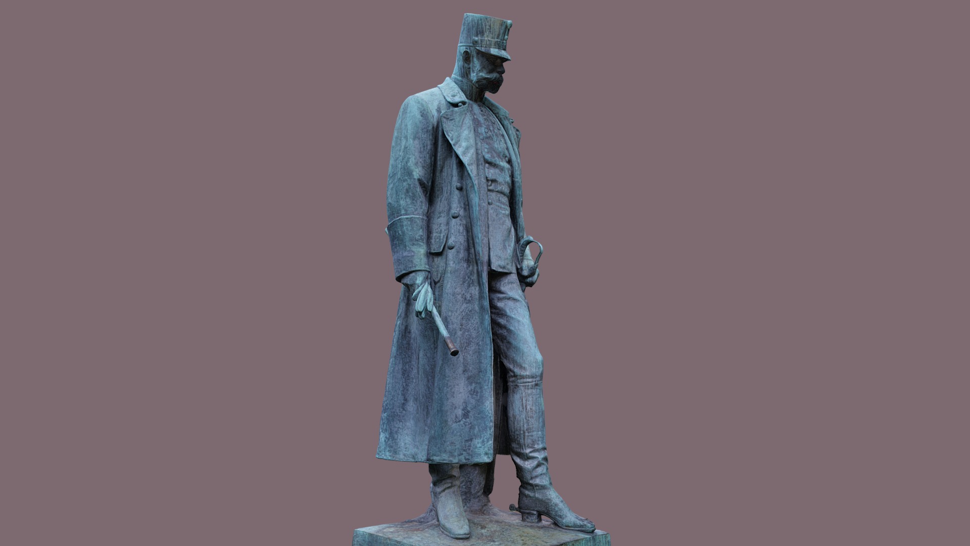 3D model Franz Joseph I. - This is a 3D model of the Franz Joseph I.. The 3D model is about a statue of a person.