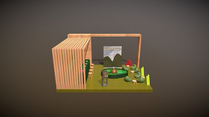 Stand centro experiencia Bego #BeGolden 3D Model