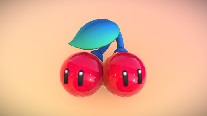 Double Cherry - Super Mario 3D World 3D Model