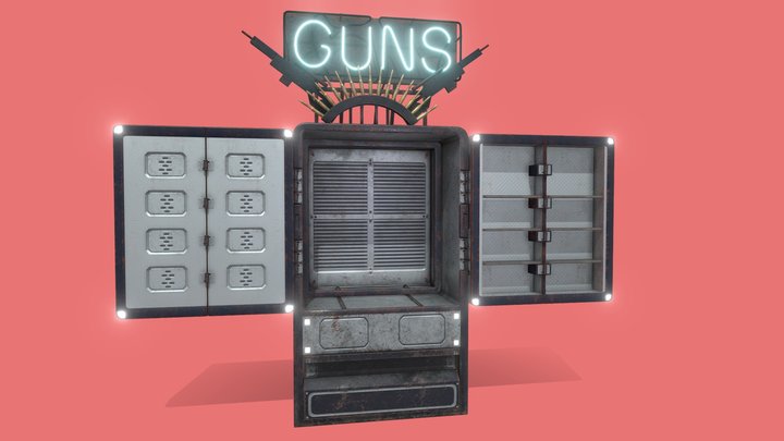 Gun Store (Game ready - PBR) 3D Model