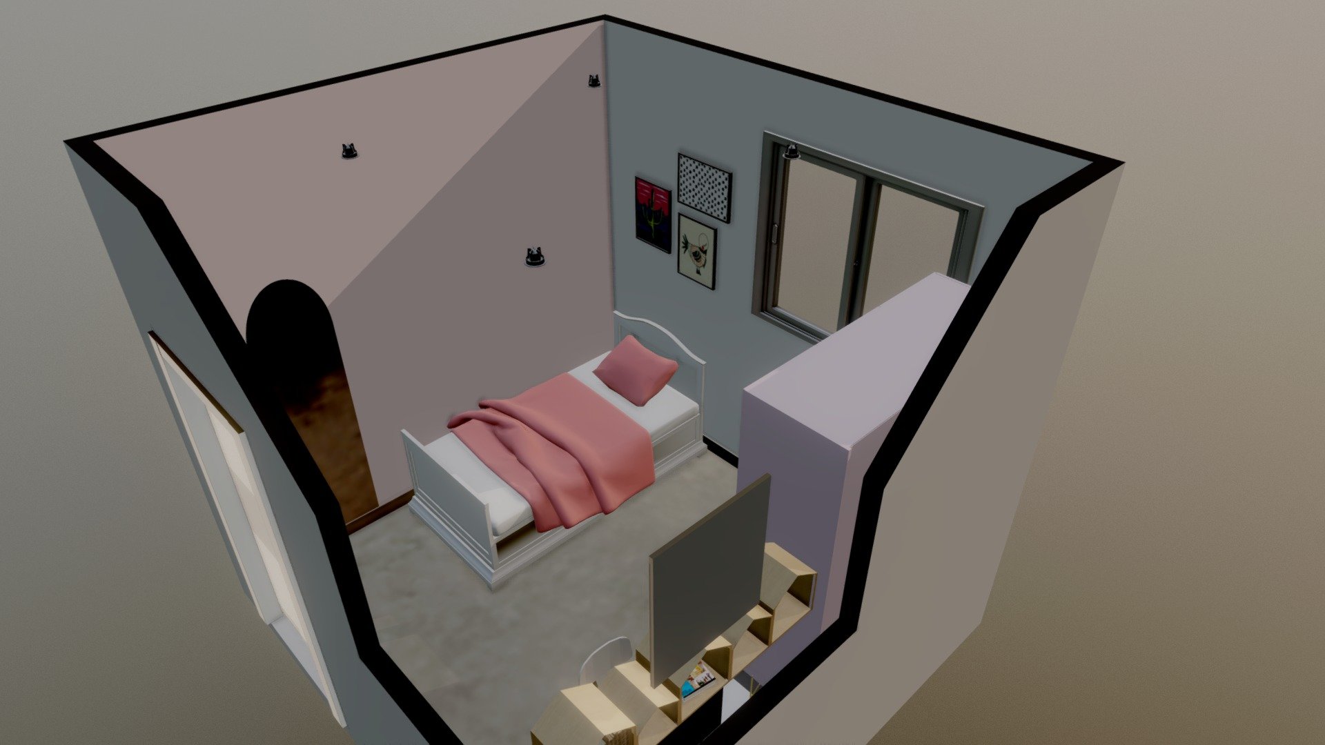 Bedroom 8 3d Model By Visualestate [fe4c419] Sketchfab