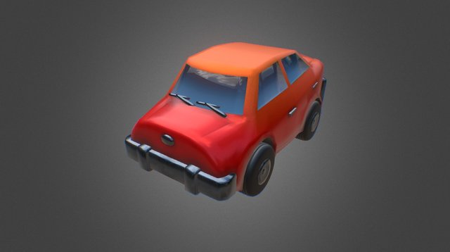 Cartoon Car 3D Model