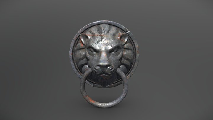 Lion door knocker 3D Model
