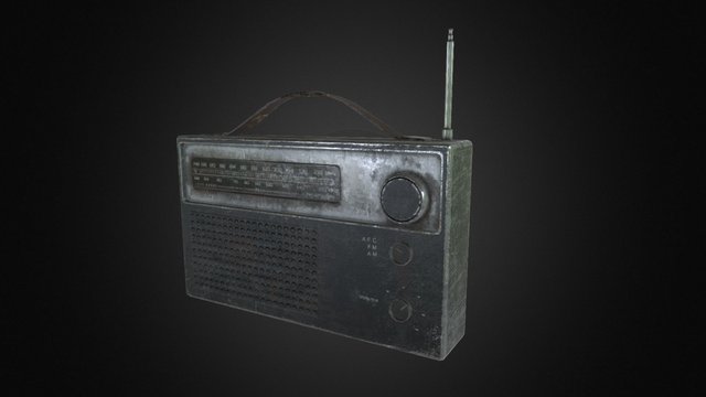 Old vintage radio 3D Model
