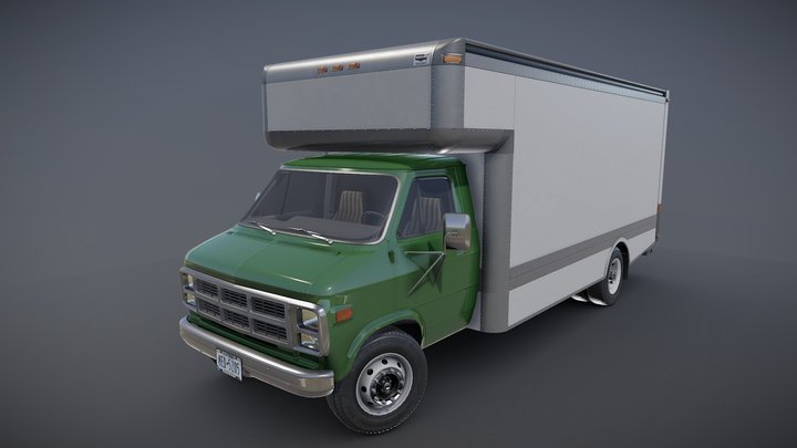 Moving box van 3D Model