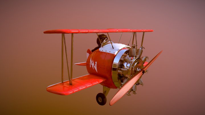Fly Baron Rojo 3D Model