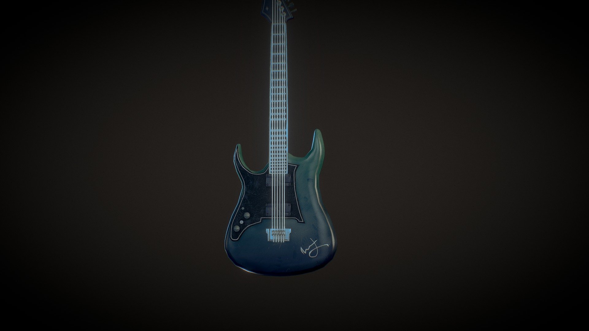 Guitare/ Guitar - 3D model by MarielleGauthier [fe4ee81] - Sketchfab