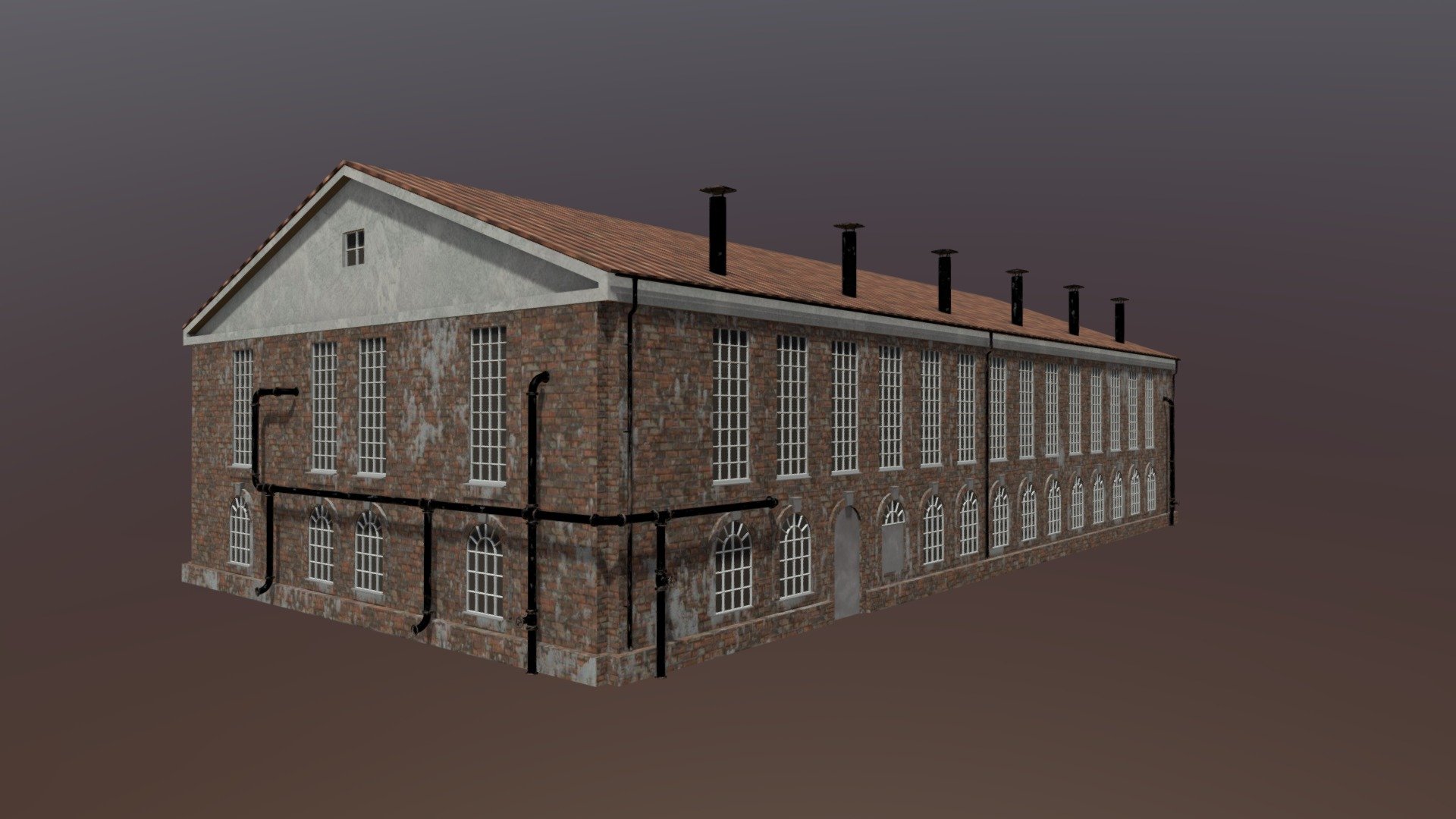 Brick_Building - 3D model by NETRON (@netron2022) [fe4f9b2] - Sketchfab