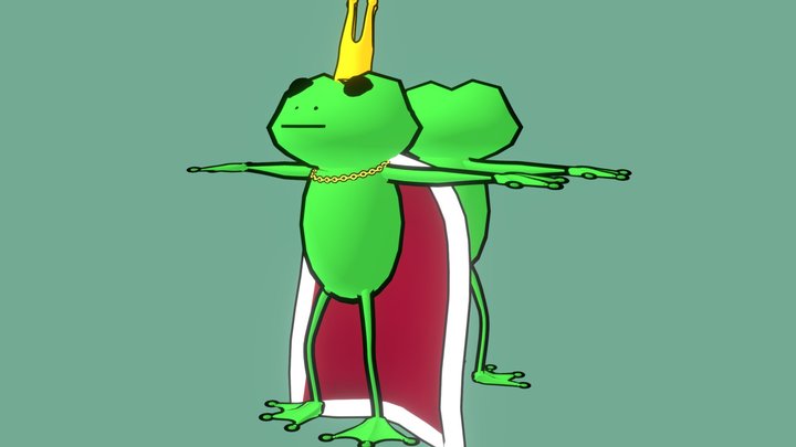 Cartoon frog 3D Model