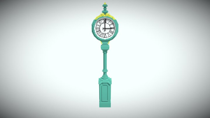 Disney World Magic Kingdom Mainstreet Clock 3D Model