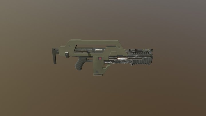 3D Model of the M41A Pulse Rifle 3D Model