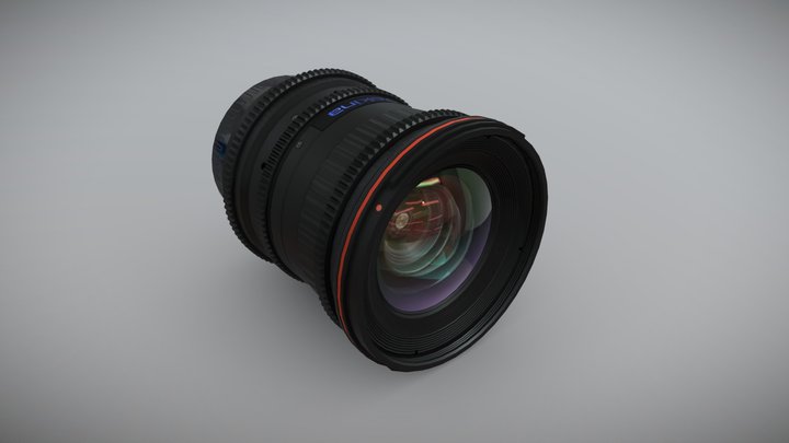 Tokina Cinema ATX 11-16mm T3 Canon EF lens 3D Model
