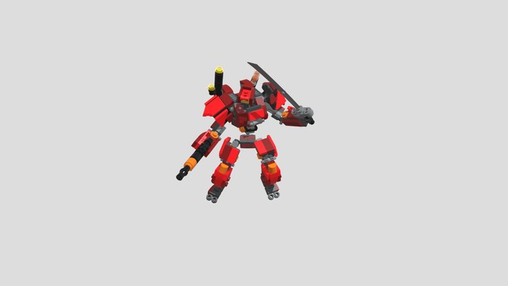 LEGO Robot MK-01 RED 3D Model