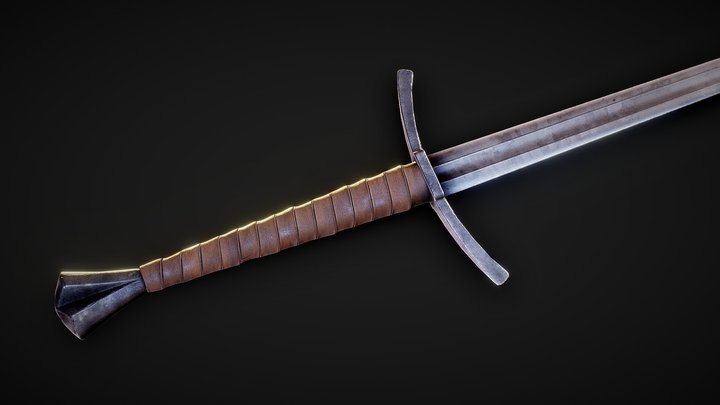 Gothic Longsword 3D Model