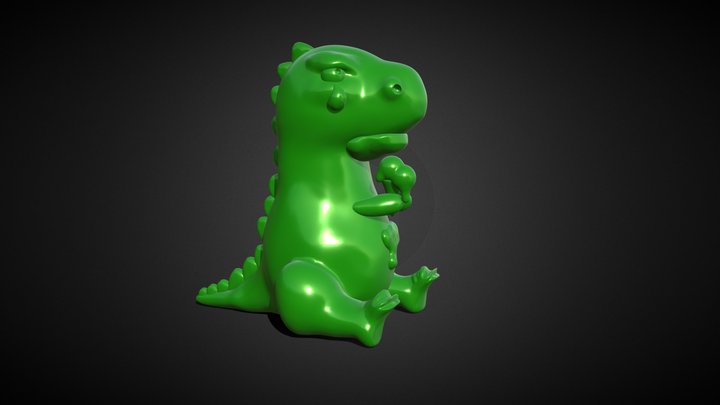 Day 16 Sad T-Rex #Sculptjanuary19 3D Model