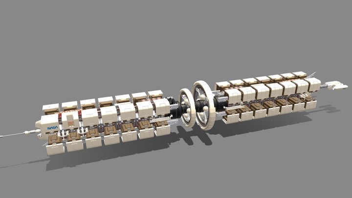 NASA Cargo Ship 3D Model