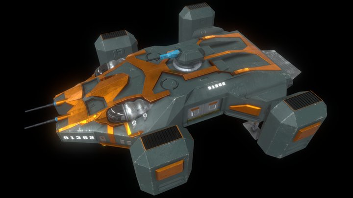 Transporter Spaceship 3D Model