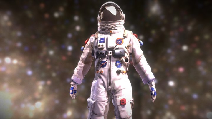 Tripo Astronaut 2 (Stylized and animated) 3D Model