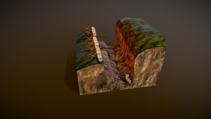 Trench Diorama 3D Model