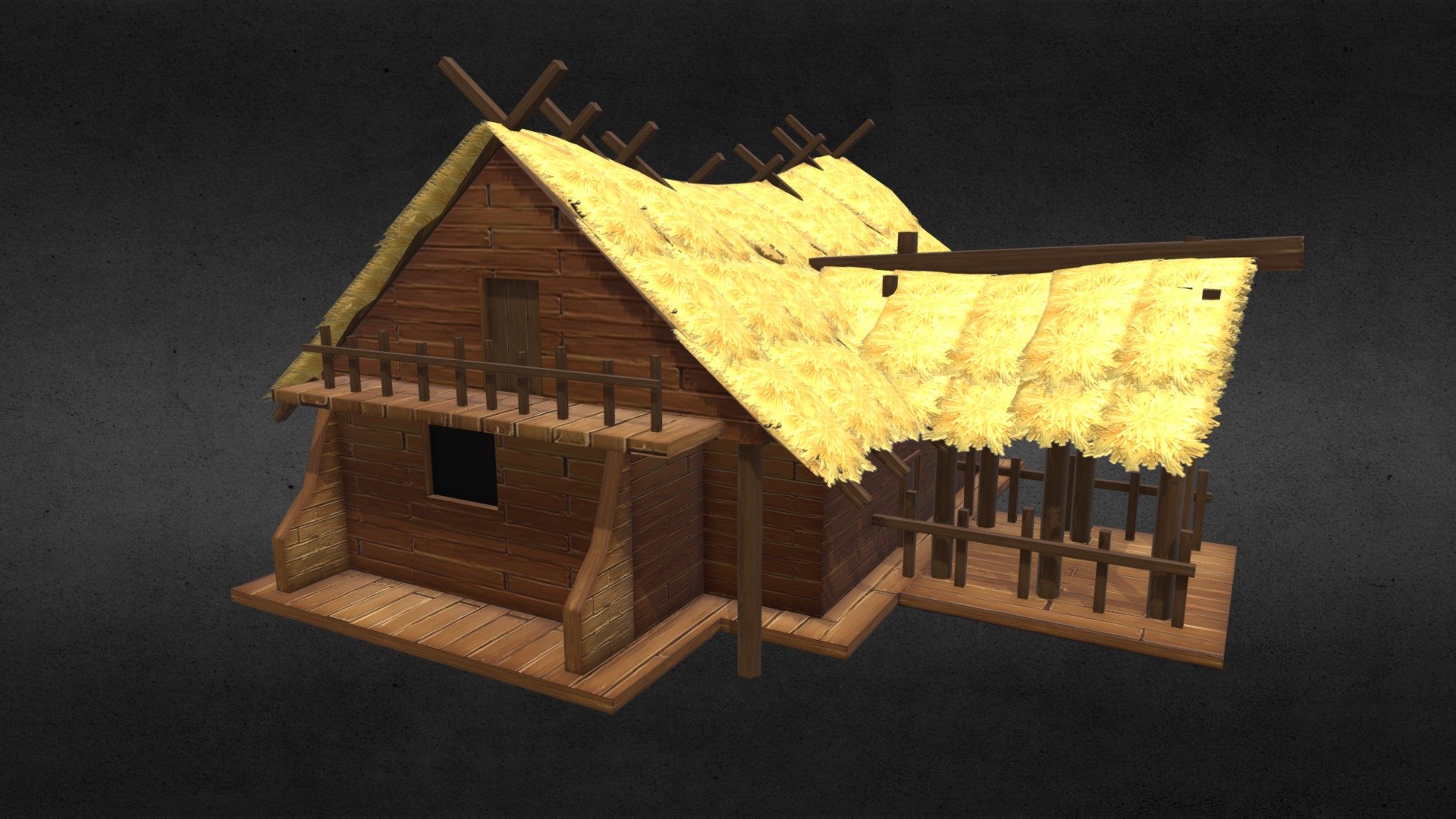 Straw Hut Buy Royalty Free 3D model by Exmoor beast (Exmoorbeast