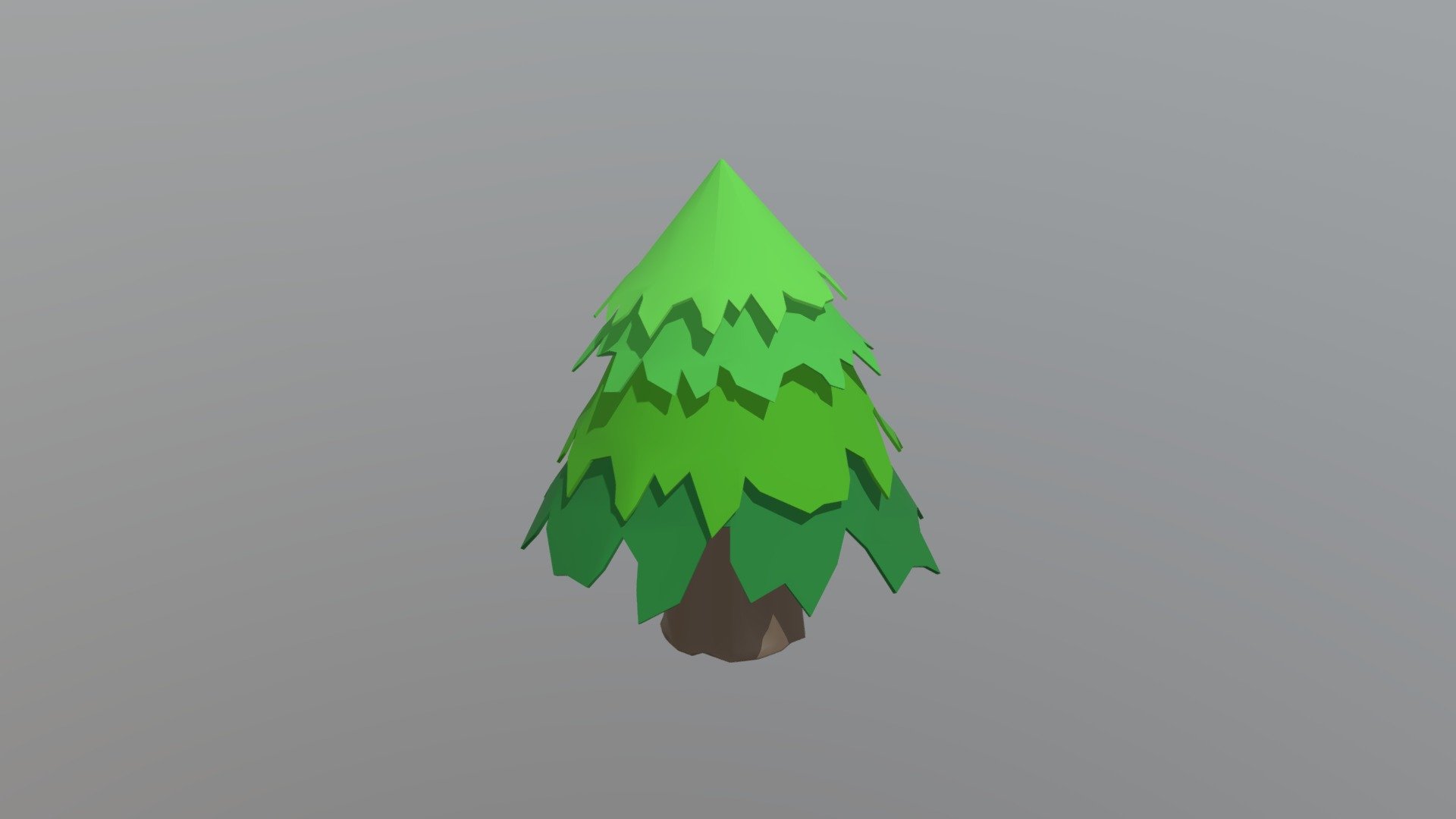 Low-Poly Stylized Pine Tree