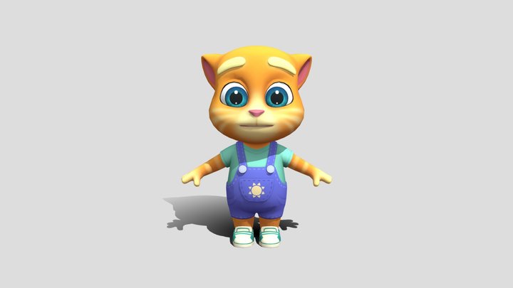 Ginger - My Talking Tom Friends 2 3D Model