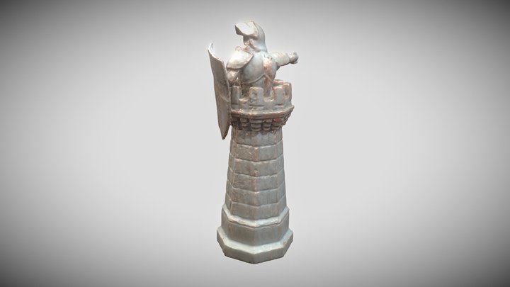 Harry potter chess piece - white Rook 3D Model