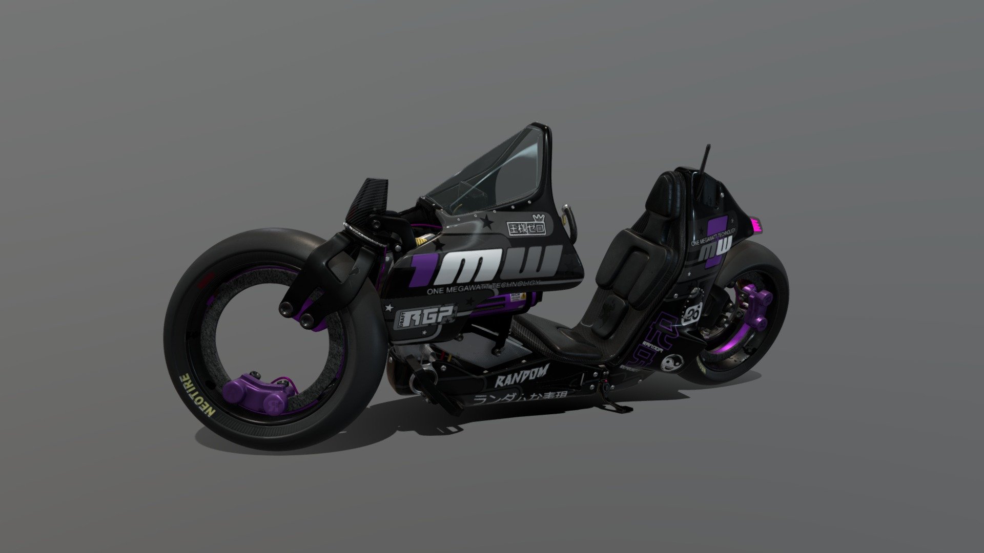 MOTO E Random Represent cyberpunk motorcycle. - Buy Royalty Free 3D ...