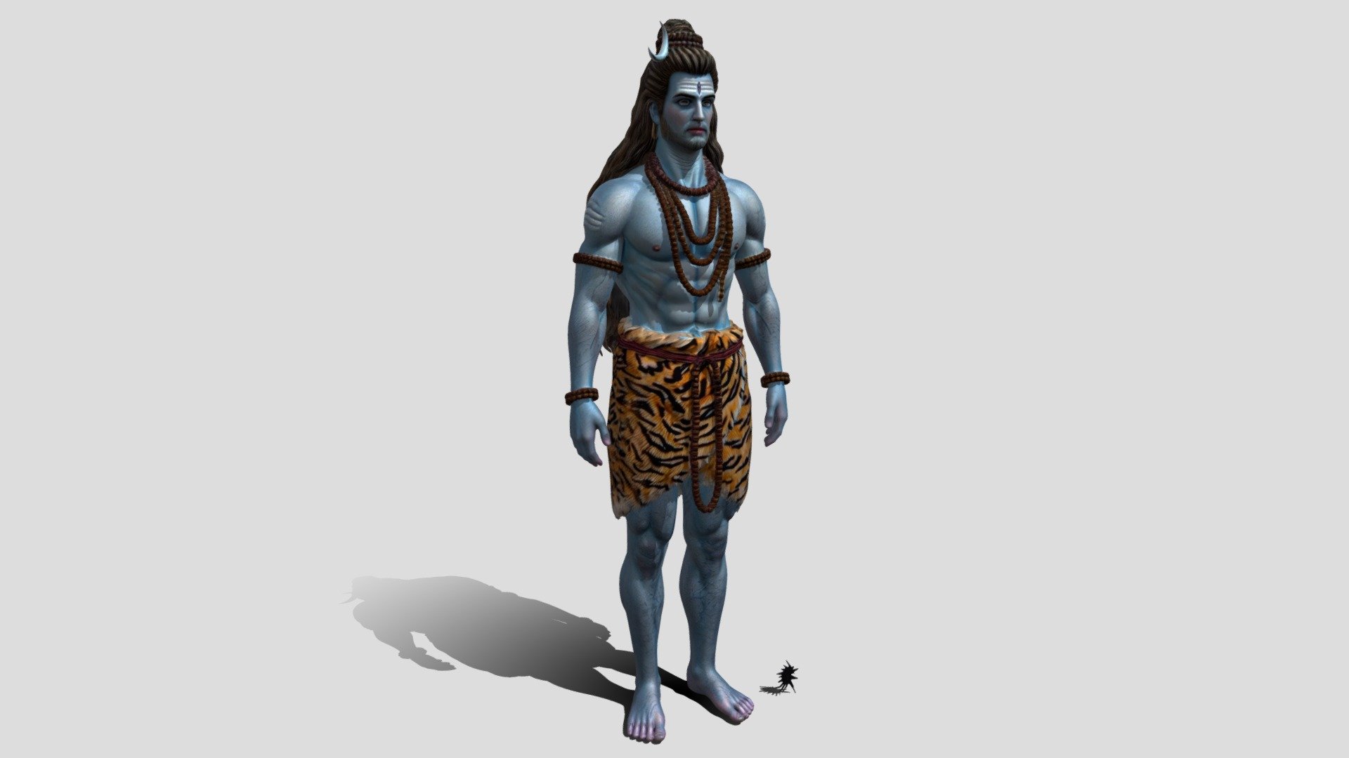 Blue Lord Shiva - Download Free 3D model by iRahulRajput
