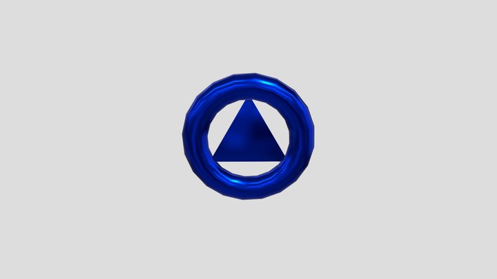 Cobalt Medallion Ring 3D Model
