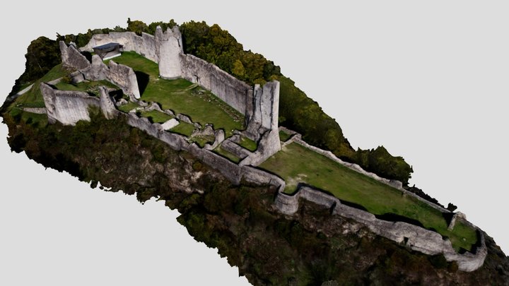 Château de Ventadour en Corrèze (19) 3D Model