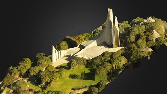 Afrikaans Language Monument 3D Model