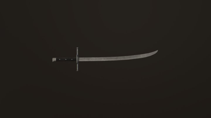 Langes Messer 3D Model