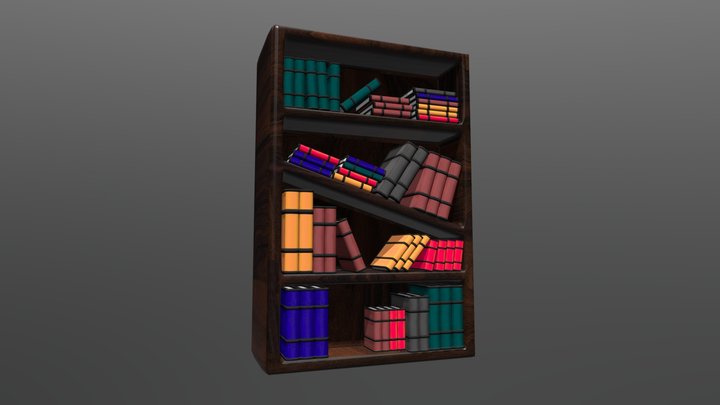 Bookshelf 02 3D Model