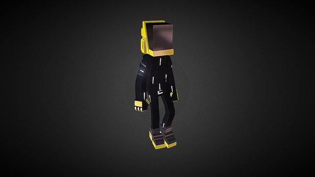 Daft Punk Guy-Man Walking 3D Model